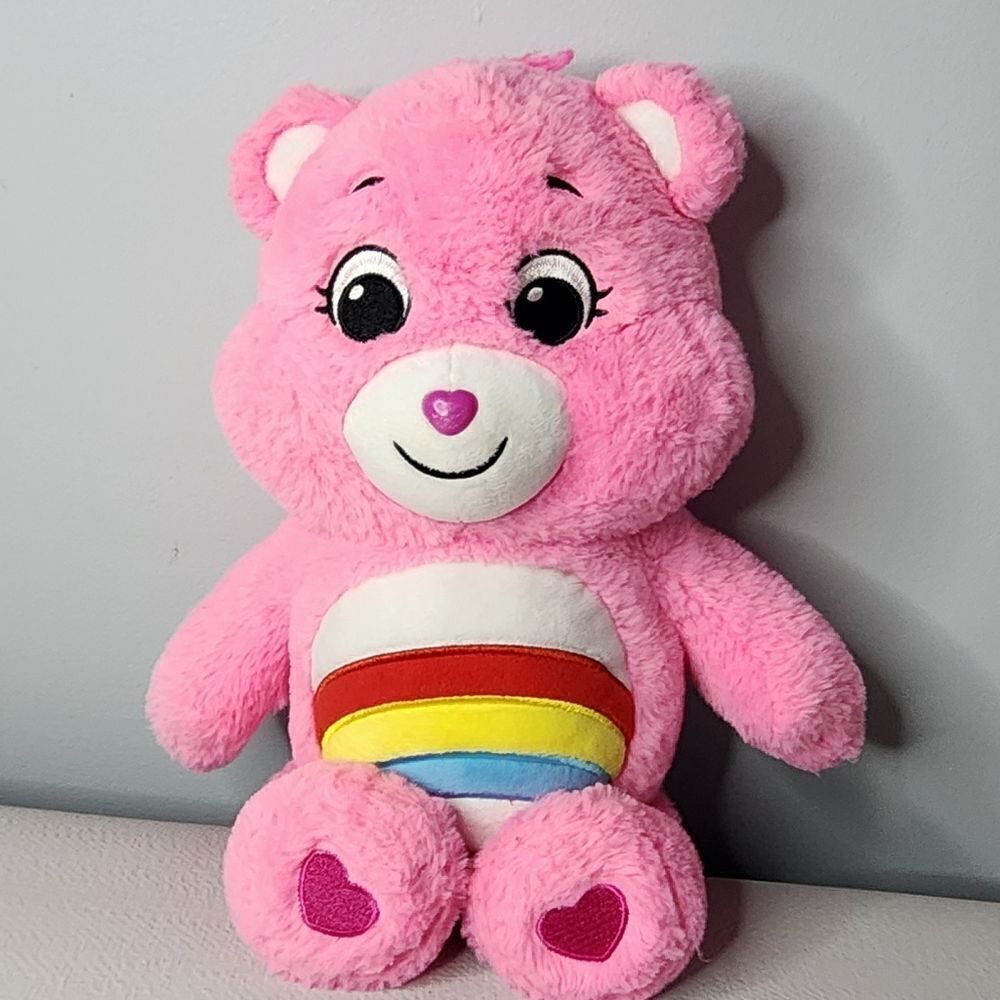 Care Bears Unlock the Magic Cheer Bear 14" Plush Pink Rainbow Stuffed Animal